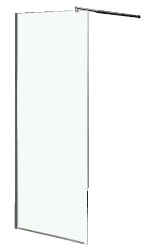 Душевая перегородка LORANTO Walk-in 100х200 регулируемый кронштейн 80-100, прозрачное стекло 8 мм, профиль хром (CS-L1020 100)