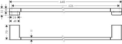 Полотенцедержатель Hansgrohe AddStoris 648 мм, матовый белый (41747700)
