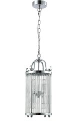 Подвесная люстра Crystal Lux TADEO SP4 D200 CHROME/TRANSPARENTE