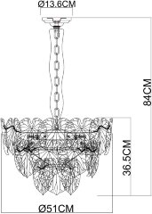 Подвесная люстра Arte Lamp A4078LM-6CC