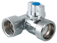 Кран шаровой для стиральной машины трехходовой 1/2&quot;x3/4&quot;x1/2&quot; VALTEC