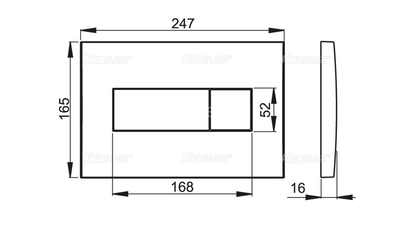 Кнопка смыва Alcadrain, белая (M370)