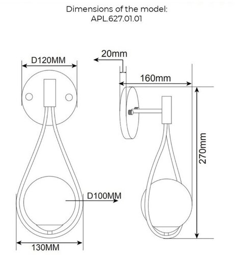 Бра Aployt APL.627.01.01