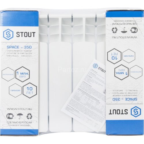 Радиатор биметаллический STOUT Space 350/90-06