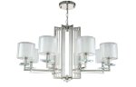 Подвесная люстра Crystal Lux NICOLAS SP-PL8 NICKEL/WHITE
