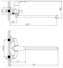 Смеситель для ванны Lemark Pramen LM3301C