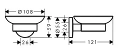 Мыльница Hansgrohe Logis Universal, Хром (41715000)