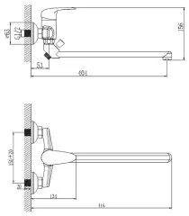 Смеситель для ванны Lemark Pramen LM3351C