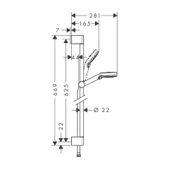 26532400 Crometta Vario Unica душевой набор 650mm