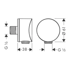 27453000 Fixfit S шланговое подсоединение, ½’