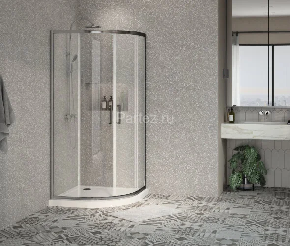 Душевое ограждение Azario OSTIN 100х100х195 хром, 6мм прозрачное стекло