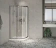 Душевое ограждение Azario OSTIN 100х100х195 хром, 6мм прозрачное стекло