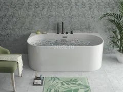Ванна акриловая Azario BRADFORD 1700х800х580 пристенная, в комплекте с сифоном и металлической рамой