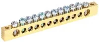 Шина PEN &quot;земля-ноль&quot; 8х12мм 12/2 (12групп/крепеж по краям) IEK YNN21-12-100