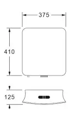 Бачок пластиковый AZARIO 375x125x410 с соединительной трубой, белый (AZ-215)