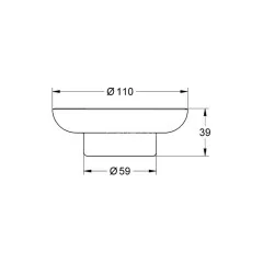 Мыльница Grohe Essentials, Прозрачный (40368001)