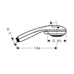 28563000 Crometta 85 Ручной душ Crometta 85 Multi 3jet,½’