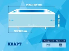 Экран для ванны Метакам &quot;Кварт&quot; 1,68 белый (ЭКS_004538)