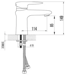 Смеситель для умывальника Lemark Status LM4406С