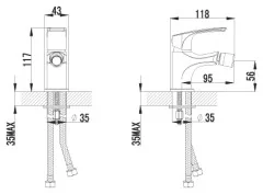 Смеситель Lemark Plus Shape LM1708C для биде