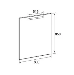Зеркало Gap Roca Z, 80*85 см, с подсветкой, с антизапотеванием (RU93.0.268.9)