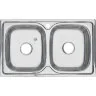 Мойка 8148S MELANA 0,8/210 2-ая чаша врезная прямоугольная с с сифоном (239 t *8)