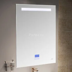Зеркало с LED-подсветкой  MELANA-6080 подогрев/часы/Bluetooth (MLN-LED023)