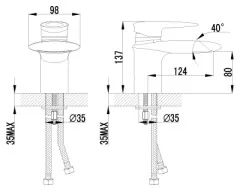 Смеситель Lemark Status LM4446C для раковины с каскадным изливом