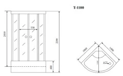 Timo Comfort T-8800 Clean Glass душевая кабина (100*100*220), шт