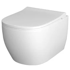 Унитаз подвесной Turavit RONDO 360x515x360 безободковый, с тонким сиденьем микролифт