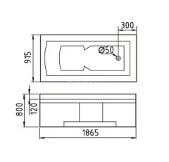 Акриловая ванна Gemy G9057 II O R