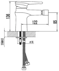 Смеситель Lemark Status LM4408C для биде