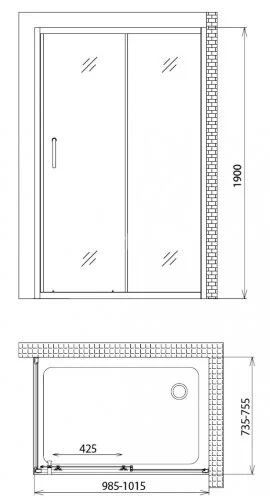 Душевой уголок Gemy Victoria S30191H-A75