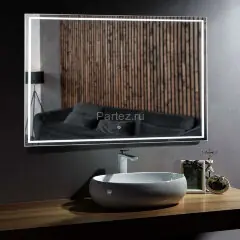 Зеркало AZARIOClassico Quadrato 800х600 влагостойкое с подсветкой, сенсорный выключатель с функцие д
