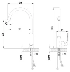 Смеситель Lemark Plus Shape LM1705C для кухни