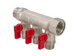 Коллектор с отсекающими кранами 3/4&quot;х3х1/2&quot; VALTEC