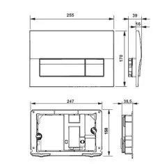 Кнопка смыва Roca Z_ACTIVE PL B01 для ПЭК, хром матовый