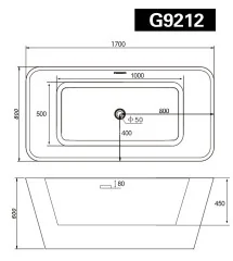 Акриловая ванна Gemy G9212