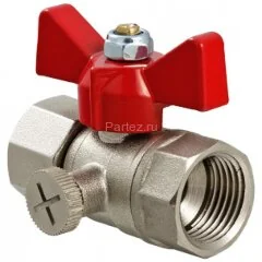 Кран шаровой для подключения манометра 1/2&quot;х3/8&quot; в-в баб. VALTEC