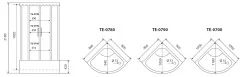 Timo eco TE-0790 Р душевая кабина (90*90*218), шт