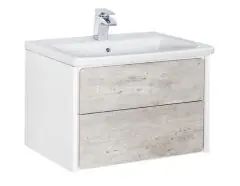Модуть для раковины Roca Z Ronda, 80 см, с сифоном Prevex, бетон/белый матовый (RU93.0.300.4)