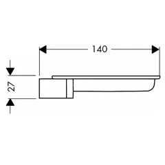 Мыльница Hansgrohe Casetta E, Прозрачный (28684000)