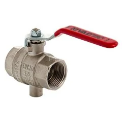 Кран шаровой для подключения датчика температуры 1/2&quot; в-в рыч. VALTEC