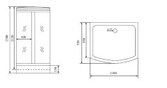 Timo Lux TL-1501 душевая кабина (110*95*230), шт