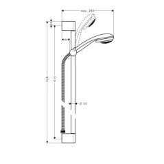 27762000 Душевой набор Crometta 85 Green/Unica'Crometta 0,90 м, ½’