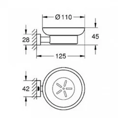 Мыльница Grohe Essentials Cube, Хром (40754001)