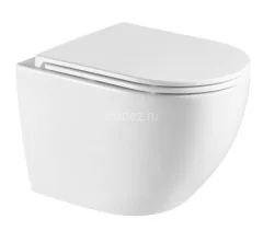 Унитаз подвесной Azario Navio 540x365x425 безободковый, в комплекте с сиденьем микролифт (AZ-0074)