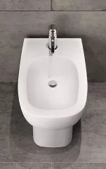 Биде напольное Sanita Luxe Infinity в комплекте с креплением (INFSLBI01)