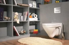 Унитаз подвесной Sanita Luxe Attica 345х495х400 с сидением микролифт (WC.WH/Attica/DM/WHT.G/S1)