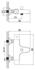 Смеситель для ванны термостатический Lemark Thermo LM7732C
